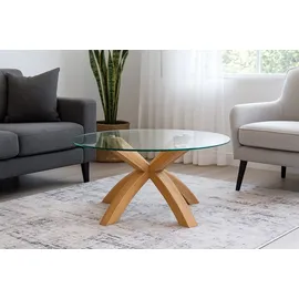 moebel-direkt-online Couchtisch rund Braun Eiche 0,0 x 0,0 cm