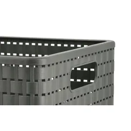 Rotho Aufbewahrungskorb Country 18 l 28 x 37 x 19 cm anthrazit