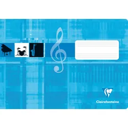 Clairefontaine 25x Notenheft Clairefontaine, DIN A5 quer, 8 Blatt, 90g, Notenlinien - 31514C