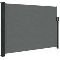 vidaXL Seitenmarkise Ausziehbar 140 x 600 cm Grau Polyester