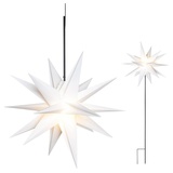 STERNTALER LED-Stern für außen, mit Erdspieß, Ø 55 cm, weiß