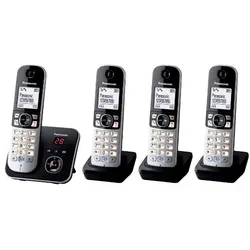 Panasonic KX-TG6824GB Telefon DECT-Telefon Anrufer-Identifikation Schwarz, Silber