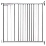 DOLLE Türschutzgitter Kinderschutzgitter Metall Grau 74,4-113 cm mit Einhand-Sicherheitsverschluss