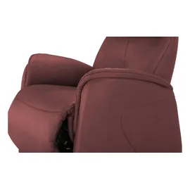 Hukla Relaxsessel Pierre Leder 88 x 117 x 87 cm Rot elektrisch