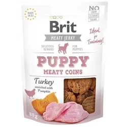 BRIT Jerky Snack Pute Fleischige Münzen für Welpen 80g