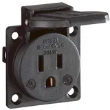 ABL Einbau-Steckdose USA / UL12500 Kanada 15A 125V schwarz - Schwarz