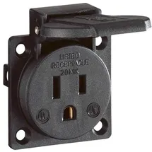 ABL Einbau-Steckdose USA / UL12500 Kanada 15A 125V schwarz - Schwarz