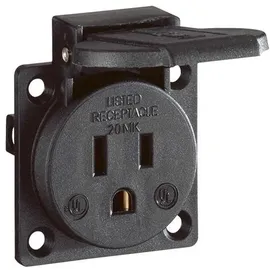 ABL Einbau-Steckdose USA / UL12500 Kanada 15A 125V schwarz - Schwarz