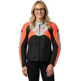 Alpinestars Stella T-Jaws V4 Textiljacke Schwarz/Grau/Fluo Coral XL