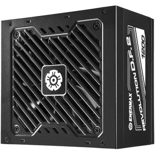 Enermax Technology ENERMAX Revolution D.F. 2 ATX Compact Gaming&Streaming PC Netzteil 1200W 80Plus Gold (Semi-Modular, Flachbandkabel, Semi-Fanless), ERS1200EWT, schwarz
