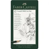 Faber-Castell Bleistift CASTELL 9000 12er Art Set 8B - 2H Grün