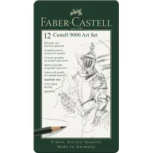 Faber-Castell Bleistift CASTELL 9000 12er Art Set 8B - 2H Grün