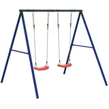vidaXL Schaukel-Set mit 2 Schaukelsitzen Rot
