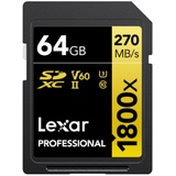 Lexar Professional SDXC Gold 64GB 1800x UHS-II V60