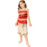 Disney Mädchen Kostüm Kleid Moana Mehrfarbig 128