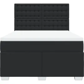 vidaXL Boxspringbett 140 x 200 cm Schwarz