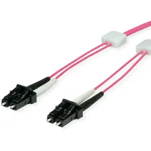 EasyLan LWL-LED-Patchkabel duplex 50/125μm OM4, LC/LC, violett, 1 m