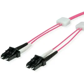 EasyLan LWL-LED-Patchkabel duplex 50/125μm OM4, LC/LC, violett, 1 m