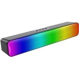 Zinueen Soundbar für TV-Geräte, Bluetooth-Soundbar mit AUX- und optischen Eingängen sowie RGB-LED-Licht. Tragbare Soundbar für TV-Geräte und PCs