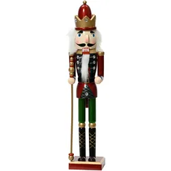 Nussknacker 38cm aus Holz mit Zepter König Figur 1 Stück