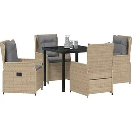vidaXL Garten Essgruppe 5-tlg. Beige