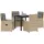 vidaXL Garten Essgruppe 5-tlg. Beige