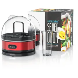 Arendo Eierkocher Edelstahl, Warmhaltefunktion, Härtegrad einstellbar, für 7 Eier,