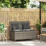 vidaXL Gartenbank 113 x 57 x 87 cm Grau