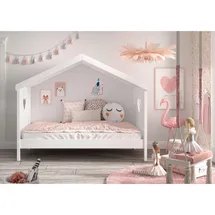 Vipack Hausbett Amori 90 x 200 cm Kiefer weiß lackiert