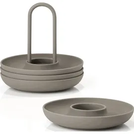 ZONE Denmark Eierbecher mit Halter, Taupe