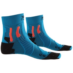 X-SOCKS Trail Run Energy Laufsocken teal blue/sunset orange 45-47