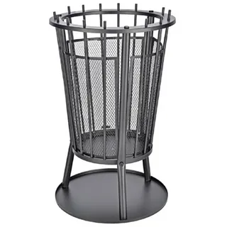 Böttcher-AG Feuerkorb Metall 40x61cm Funkenschutz Feuerschale Feuerstelle Terrasse