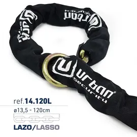 Urban Anti-Diebstahl-Kette für Motorrad 120 cm, ø14 mm, Schwarz