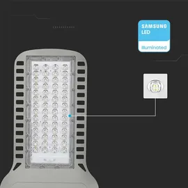 V-Tac Straßenleuchte LED 100 W 13500 lm IP65 grau