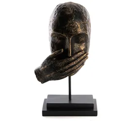 Statue Ich sage nichts - Schwarz Anderes Amadeus-Harz 16x9.4 cm