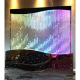 JVmoebel Zimmerbrunnen Wasserblasen LED Wasserwand Wasser Wand Waterwall 300x270cm, Made in Europa weiß