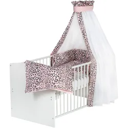Schardt Babybett mit Ausstattung Classic White 70x140 cm, pink