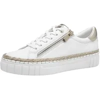 Marco Tozzi Plateau Sneaker Damen Beige/Weiß 37