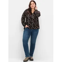 sheego Tunika in aubergine + schwarz-gemustert | Gr.: 54