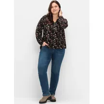 sheego Tunika in aubergine + schwarz-gemustert | Gr.: 54