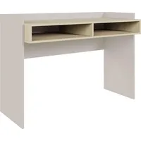 Selsey Tabise – Schreibtisch mit zwei Fächern, Kaschmirbeige / Eicheoptik, 120 × 53 cm - Beige