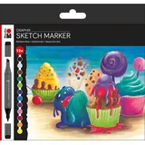 Marabu Sketch Marker Graphix Sugarholic 12 Stück