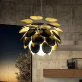 Marset Discocó Pendelleuchte, schwarz/gold - Wohnzimmer - 28