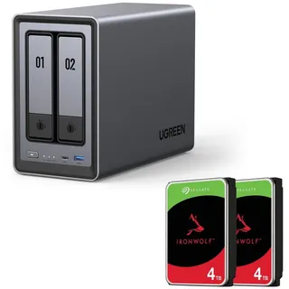 UGREEN NASync DXP2800 NAS System 2-Bay inkl. Seagate Festplatte 8 TB (2 x 4 TB)