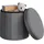 Woltu Sitzhocker mit Deckel Stoff 38 x 36 x 38 cm Grau