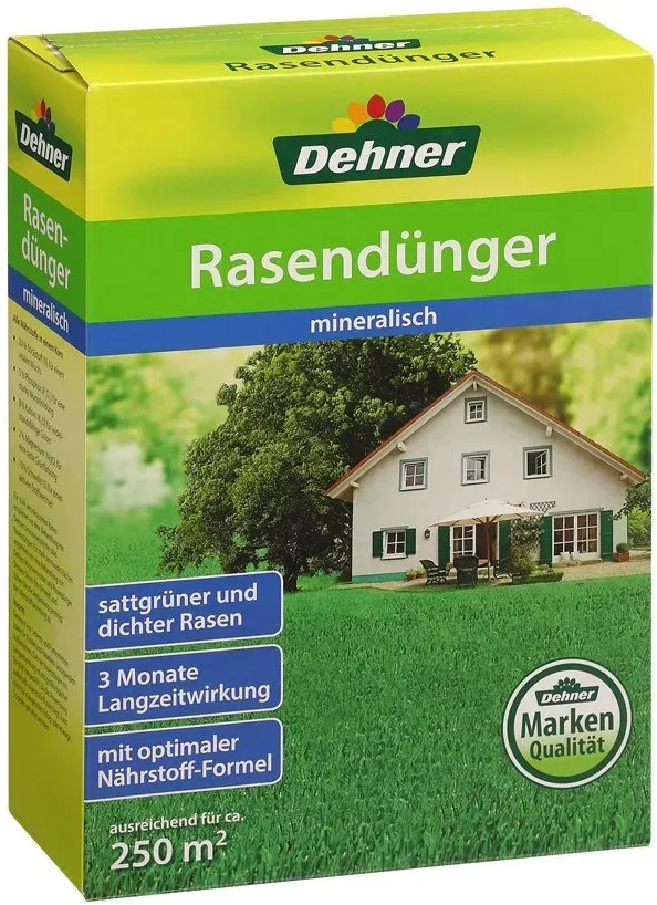 Dehner Rasendünger Mineralisch mit Langzeitwirkung, verschied. Größen, für einen sattgrünen, dichten Rasen