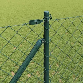vidaXL Zaunpfosten 10 x 1,4 m Grün/Stahl