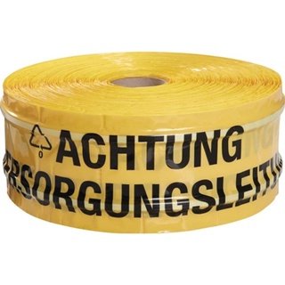 Multicoll Trassenwarnband Aufdruck Achtung Versorgungsleitung B.150mm L.250m gelb