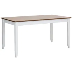 Esstisch HOME AFFAIRE, weiß (weiß, sepia), B:160cm H:80cm T:90cm, Tische, Home affaire, Breite 160 cm