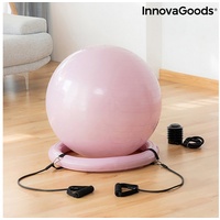 InnovaGoods Yoga-Ball mit Stabilitätsring und Widerstandsbändern | Ashtanball InnovaGoods | Ø 65 cm, max. 90Kg